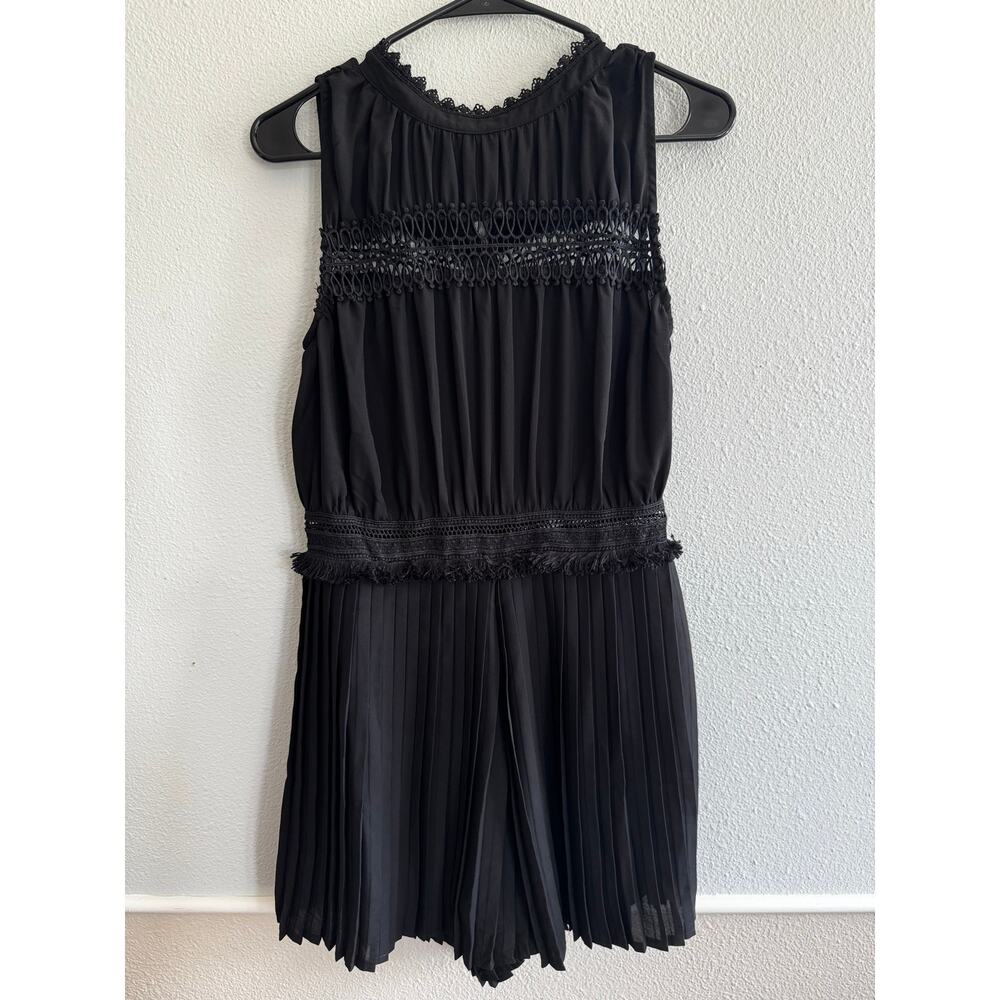 endless rose Black Pleated Romper Size M